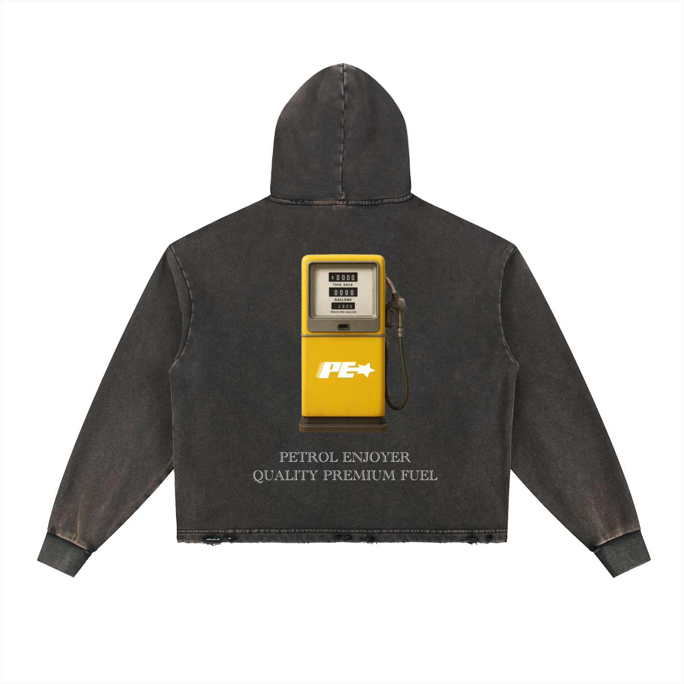 QUALITY PREMIUM FUEL WEATHERED HOODIE