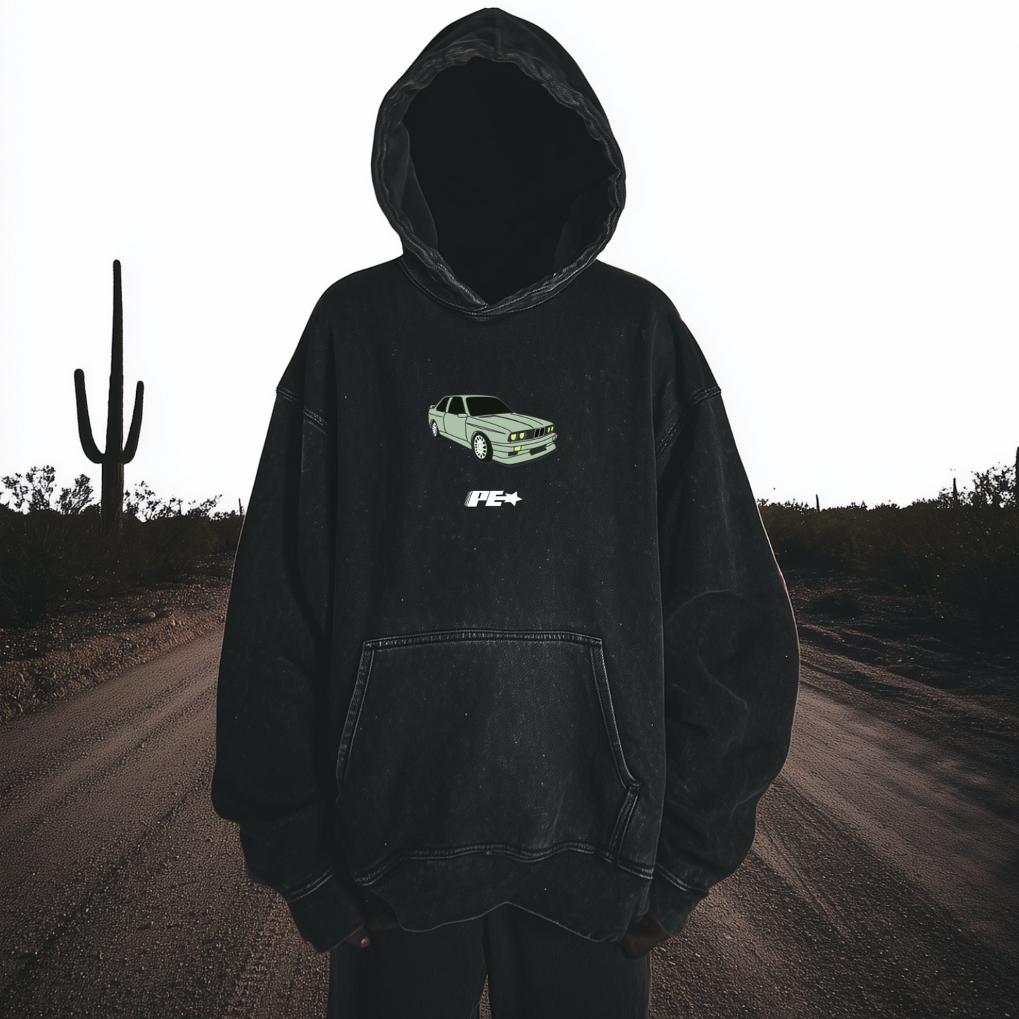 ETHIRTY ACIDWASH HOODIE OVERSIZED